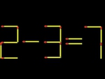 Thử tài IQ: Di chuyển một que diêm để 2-3=7 thành phép tính đúng