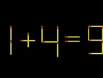 Thử tài IQ: Di chuyển một que diêm để 11+4=9 thành phép tính đúng