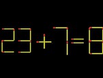 Thử tài IQ: Di chuyển một que diêm để 23+7=8 thành phép tính đúng