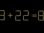 Thử tài IQ: Di chuyển một que diêm để 8+22=8 thành phép tính đúng