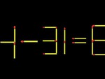 Thử tài IQ: Di chuyển một que diêm để 4-31=8 thành phép tính đúng