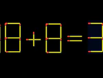 Thử tài IQ: Di chuyển một que diêm để 18+8=3 thành phép tính đúng