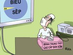 Thử siêu âm một chiếc bánh Trung thu bán sớm