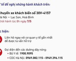 KHẨN: Tìm người đi xe khách, đến các địa điểm có ca mắc COVID-19