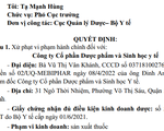 Phạt 230 triệu, buộc tiêu hủy 3 loại thuốc của Công ty cổ phần Dược phẩm và sinh học y tế