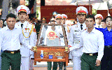 Truyền hình trực tiếp: Lễ truy điệu, an táng liệt sĩ tại công viên Lê Thị Riêng
