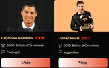 Ronaldo áp đảo Messi 62%-13% trong cuộc đua do fan chấm: chuyện gì vậy?