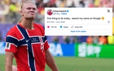 Haaland tranh thủ ngày nghỉ World Cup lên Google tìm… chính mình