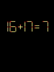 Thử tài IQ: Di chuyển một que diêm để 16+17=7 thành phép tính đúng