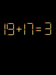 Thử tài IQ: Di chuyển một que diêm để 19+17=3 thành phép tính đúng