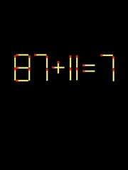 Thử tài IQ: Di chuyển một que diêm để 87+11=7 thành phép tính đúng