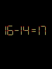 Thử tài IQ: Di chuyển một que diêm để 16-14=17 thành phép tính đúng