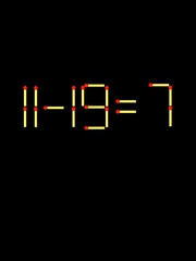Thử tài IQ: Di chuyển một que diêm để 11-19=7 thành phép tính đúng