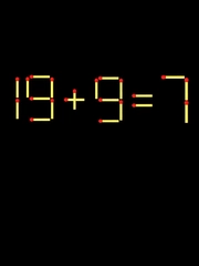 Thử tài IQ: Di chuyển một que diêm để 19+9=7 thành phép tính đúng