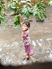 Về kể đang hái ổi thì bị ma trêu mà không ai tin