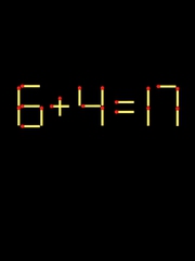 Thử tài IQ: Di chuyển một que diêm để 6+4=17 thành phép tính đúng
