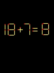 Thử tài IQ: Di chuyển một que diêm để 18+7=8 thành phép tính đúng