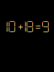 Thử tài IQ: Di chuyển một que diêm để 10+18=9 thành phép tính đúng