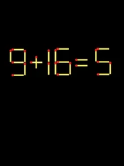 Thử tài IQ: Di chuyển một que diêm để 9+16=5 thành phép tính đúng