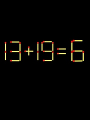 Thử tài IQ: Di chuyển một que diêm để 13+19=6 thành phép tính đúng
