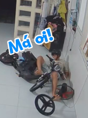Thanh niên ngã dập mông liền gọi 'má ơi' siêu dễ thương