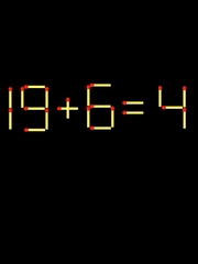 Thử tài IQ: Di chuyển một que diêm để 19+6=4 thành phép tính đúng