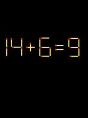 Thử tài IQ: Di chuyển một que diêm để 14+6=9 thành phép tính đúng
