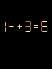 Thử tài IQ: Di chuyển một que diêm để 14+8=6 thành phép tính đúng