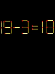 Thử tài IQ: Di chuyển một que diêm để 19-3=18 thành phép tính đúng