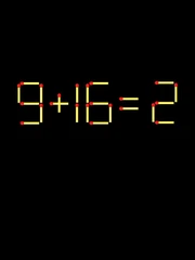 Thử tài IQ: Di chuyển một que diêm để 9+16=2 thành phép tính đúng