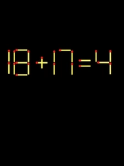 Thử tài IQ: Di chuyển một que diêm để 18+17=4 thành phép tính đúng