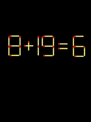 Thử tài IQ: Di chuyển một que diêm để 8+19=6 thành phép tính đúng