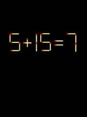 Thử tài IQ: Di chuyển một que diêm để 5+15=7 thành phép tính đúng