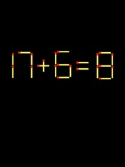 Thử tài IQ: Di chuyển một que diêm để 17+6=8 thành phép tính đúng
