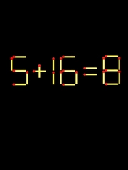 Thử tài IQ: Di chuyển một que diêm để 5+16=8 thành phép tính đúng