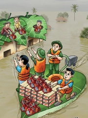 Bức tranh tả thực 'Lá lành đùm lá rách'