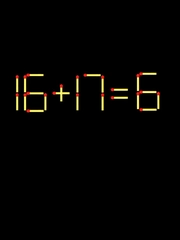 Thử tài IQ: Di chuyển một que diêm để 16+17=6 thành phép tính đúng