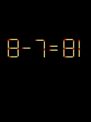 Thử tài IQ: Di chuyển một que diêm để 8-7=81 thành phép tính đúng