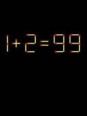 Thử tài IQ: Di chuyển một que diêm để 1+2=99 thành phép tính đúng