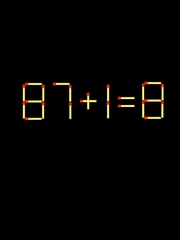 Thử tài IQ: Di chuyển một que diêm để 87+1=8 thành phép tính đúng