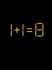 Thử tài IQ: Di chuyển một que diêm để 1+1=8 thành phép tính đúng