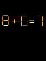 Thử tài IQ: Di chuyển một que diêm để 8+16=7 thành phép tính đúng
