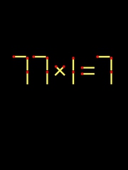 Thử tài IQ: Di chuyển một que diêm để 77x1=7 thành phép tính đúng