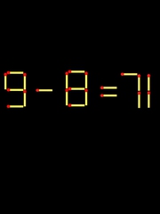 Thử tài IQ: Di chuyển một que diêm để 9-8=71 thành phép tính đúng