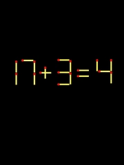 Thử tài IQ: Di chuyển một que diêm để 17+3=4 thành phép tính đúng