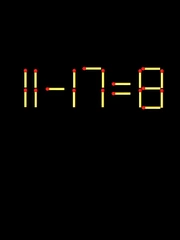 Thử tài IQ: Di chuyển một que diêm để 11-17=8 thành phép tính đúng