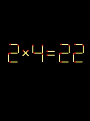 Thử tài IQ: Di chuyển một que diêm để 2x4=22 thành phép tính đúng