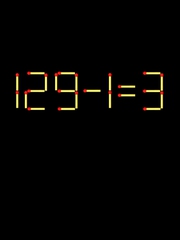 Thử tài IQ: Di chuyển một que diêm để 129-1=3 thành phép tính đúng