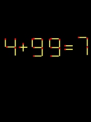Thử tài IQ: Di chuyển một que diêm để 4+99=7 thành phép tính đúng