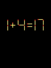 Thử tài IQ: Di chuyển một que diêm để 1+4=17 thành phép tính đúng